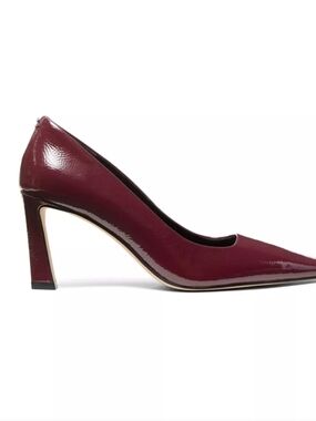 Michael Kors Burgundy Patent Pointed Toe Pumps